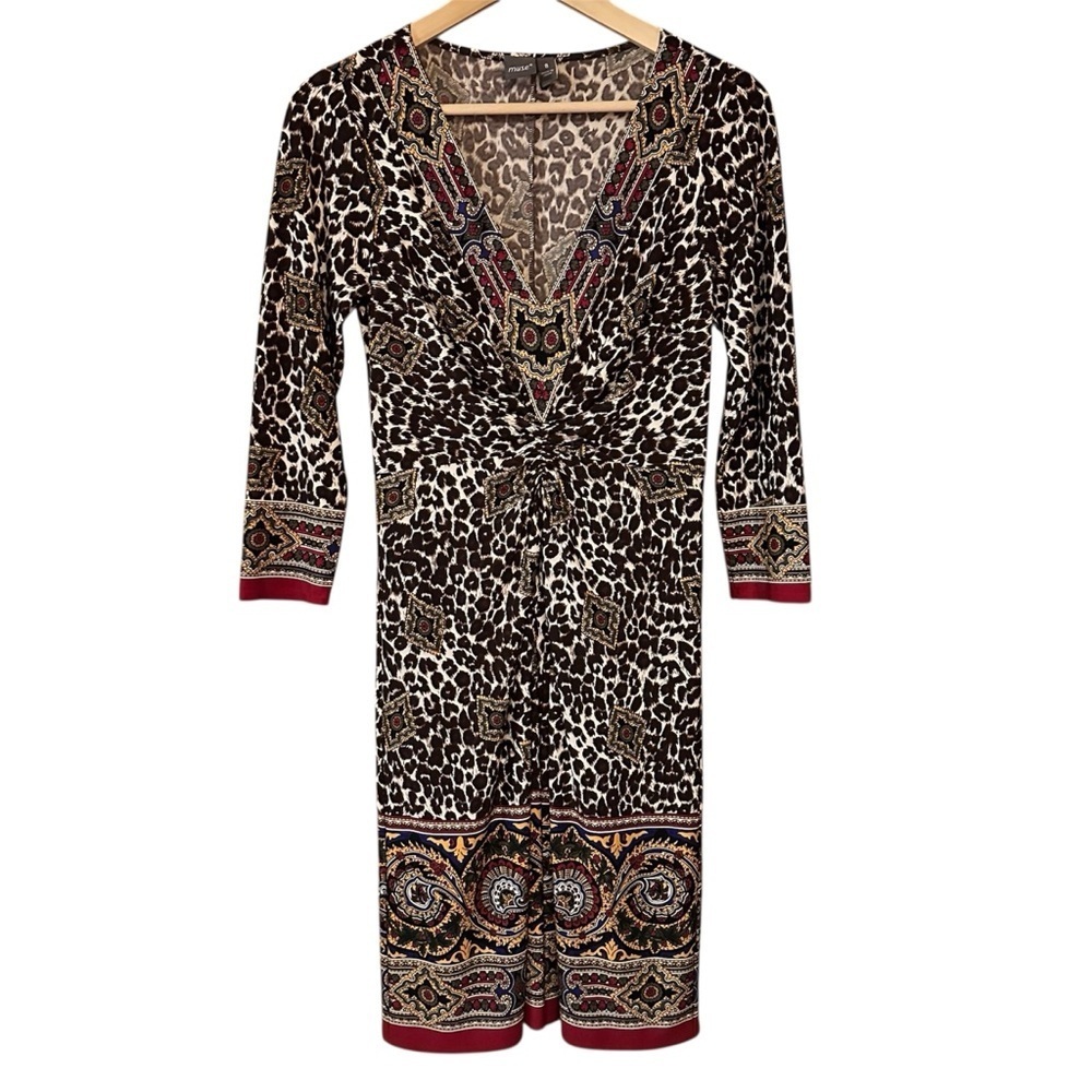 EUC Muse Gray Leopard Print Dress